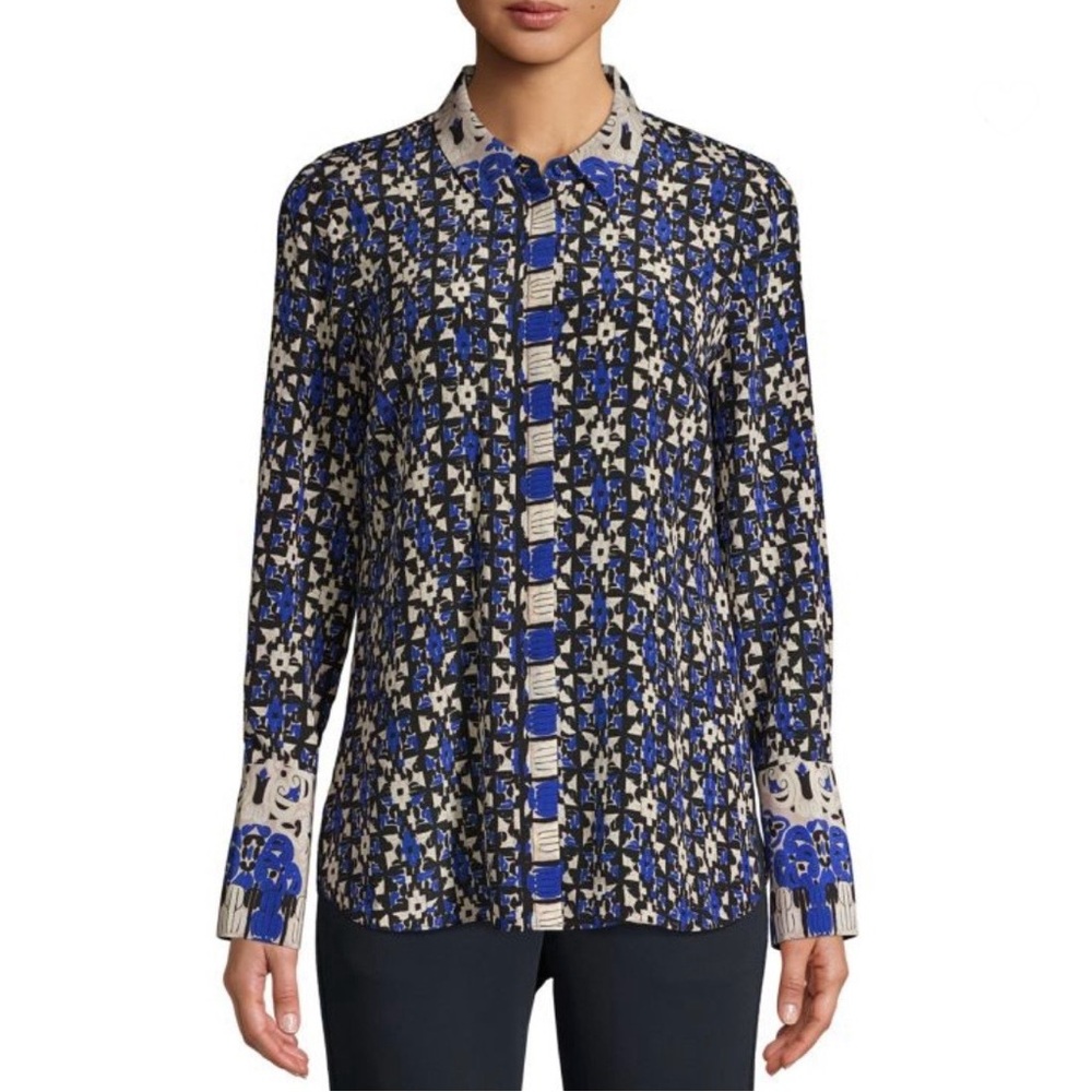 Kobi Halperin Marla Printed Silk Blouse
